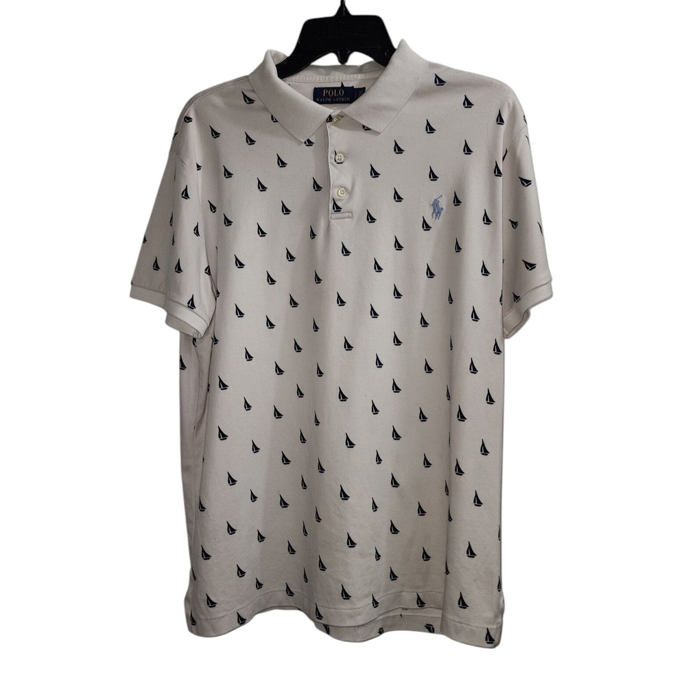 Polo Ralph Lauren Custom Slim Fit Sailboat Print Polo Shirt Large